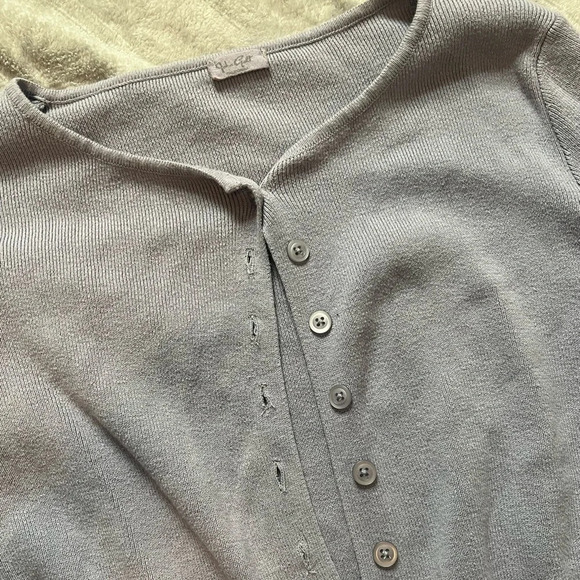 John Galt by Brandy Melville Lavender color cropped cardigan osfa 100% cotton - Picture 2 of 4
